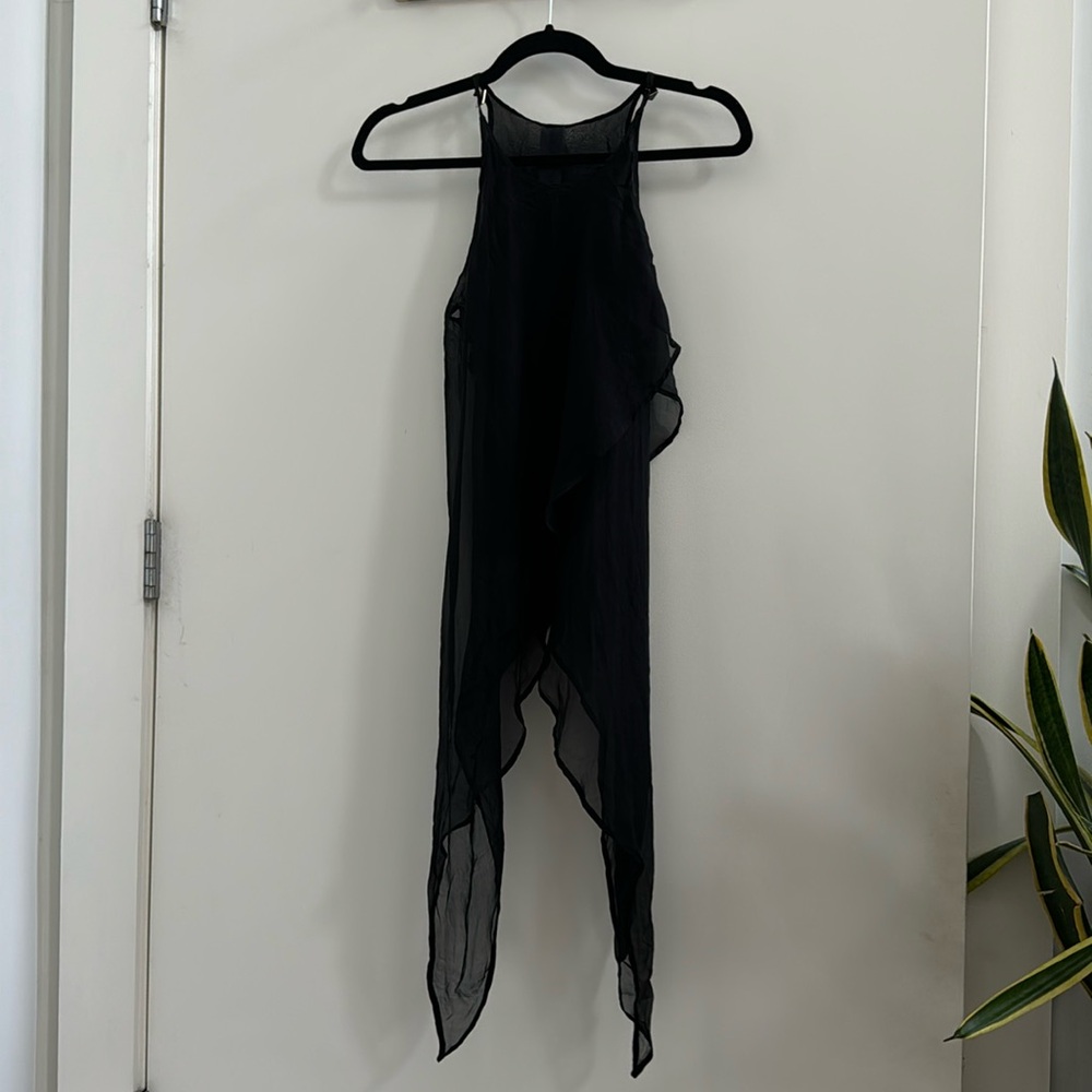 Gareth Pugh Silk Sheer Top